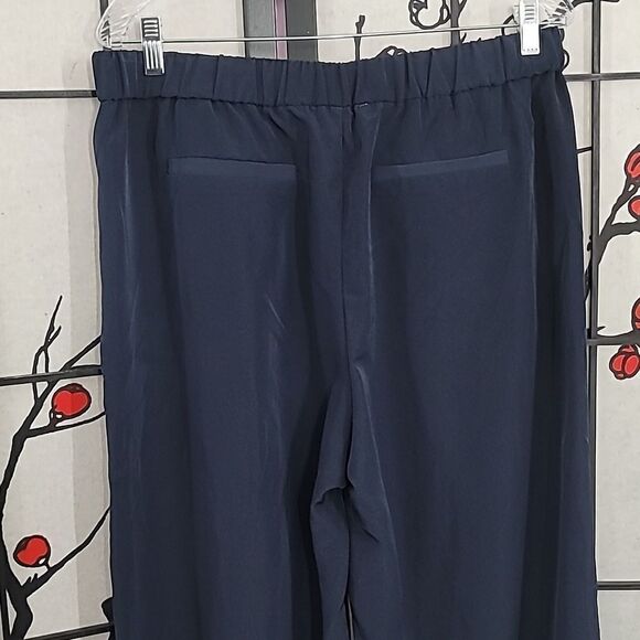 Michael Kors Women's Black Wide Leg Palazzo Pants Elastic Drawstring Waist Sz L - Picture 7 of 8